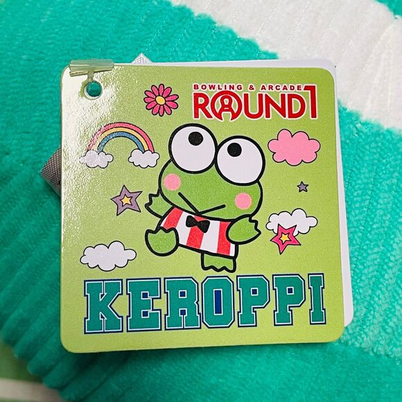 NWT Authentic 2025 Large Sanrio Green Corduroy Keroppi Duo Set 13” Plushie - Picture 4 of 6